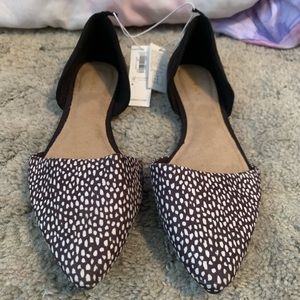 NWT Old Navy D’orsay speckled pointed-toe flats